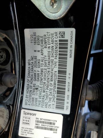 2021 HONDA CIVIC SPOR - 2HGFC2F8XMH522874