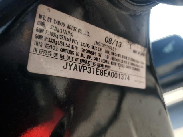 2014 YAMAHA XVS1300 A JYAVP31E8EA001374