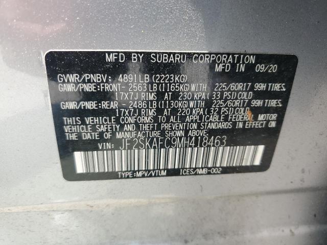 2021 SUBARU FORESTER P - JF2SKAFC9MH418463