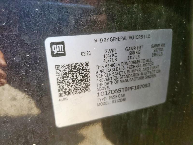2023 CHEVROLET MALIBU LT 1G1ZD5ST0PF187093