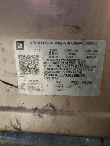 2018 CHEVROLET EQUINOX LT - 2GNAXJEV0J6268069