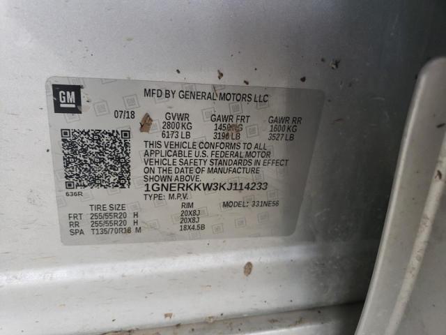 2019 CHEVROLET TRAVERSE PREMIER 1GNERKKW3KJ114233