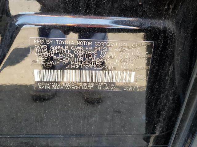 2015 LEXUS IS 250 JTHCF1D29F5024448
