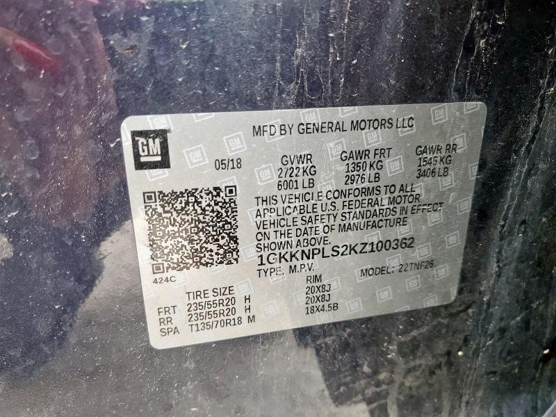 2019 GMC ACADIA DEN - 1GKKNPLS2KZ100362