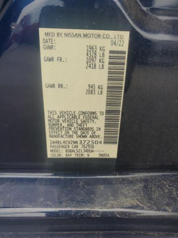 2022 NISSAN ALTIMA SR 1N4BL4CV2NN372504