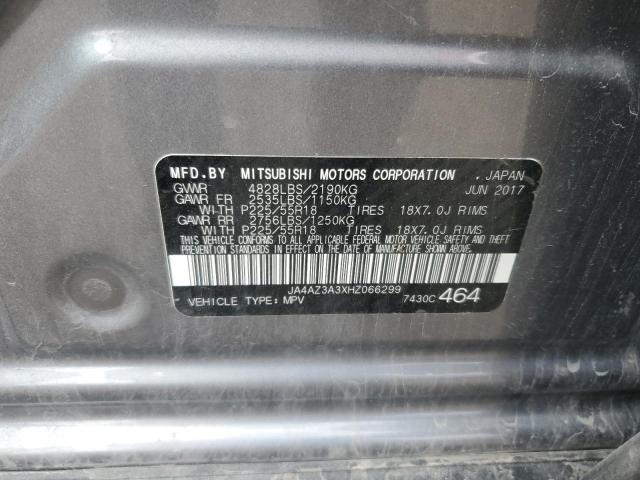 2017 MITSUBISHI OUTLANDER JA4AZ3A3XHZ066299
