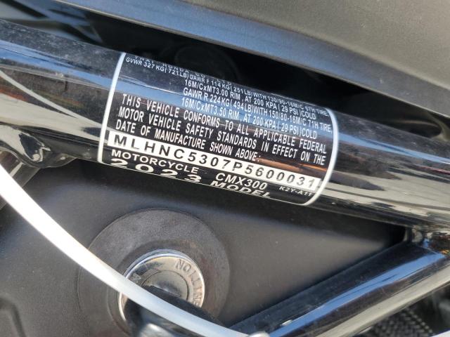 2023 HONDA CMX300 - MLHNC5307P5600031