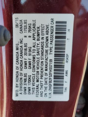 2015 HONDA CIVIC LX - 2HGFB2F52FH557159