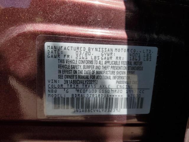 2020 NISSAN SENTRA SV - 3N1AB8CV4LY232392