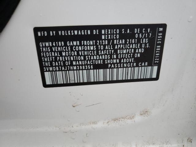 2017 VOLKSWAGEN JETTA SE - 3VWDB7AJ7HM398356