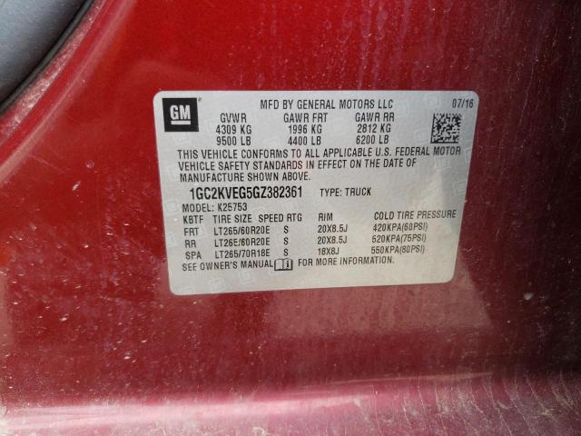 2016 CHEVROLET SILVERADO - 1GC2KVEG5GZ382361