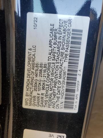 2022 HONDA ACCORD SPORT 1HGCV1F33NA098711