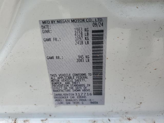 2025 NISSAN ALTIMA SV - 1N4BL4DV3SN317716