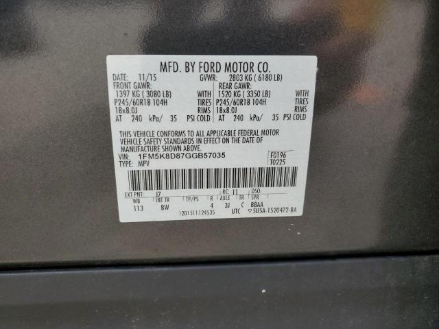 2016 FORD EXPLORER X - 1FM5K8D87GGB57035