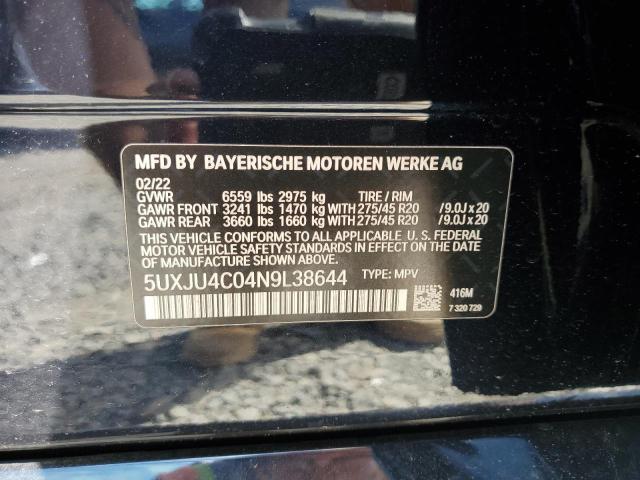 2022 BMW X5 M50I 5UXJU4C04N9L38644
