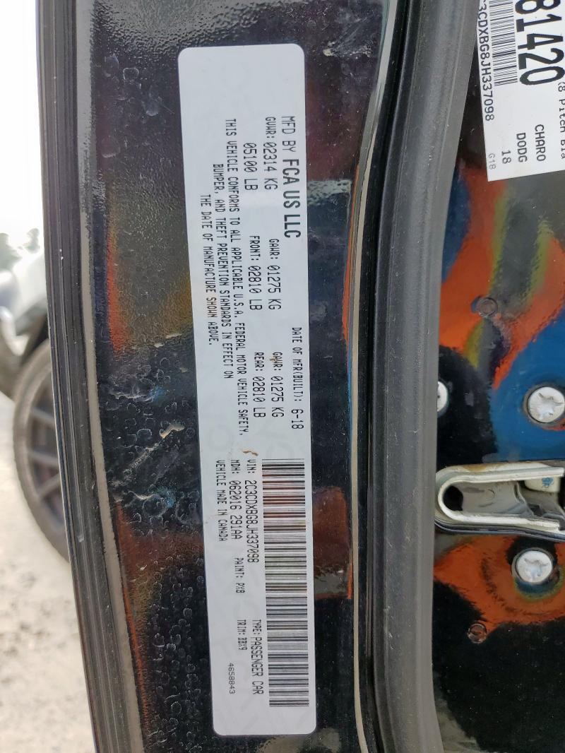 2018 DODGE CHARGER SX 2C3CDXBG8JH337098