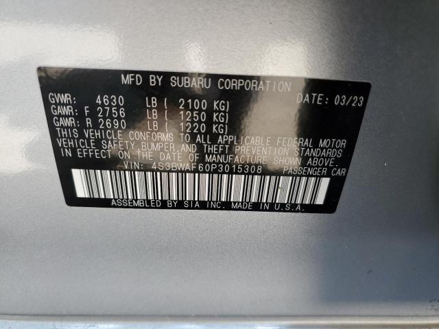 2023 SUBARU LEGACY PRE 4S3BWAF60P3015308