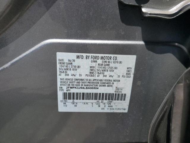 2020 FORD EDGE SEL 2FMPK3J94LBA96804