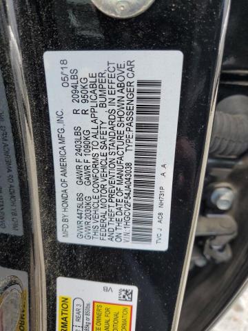 2018 HONDA ACCORD EXL - 1HGCV2F54JA043038