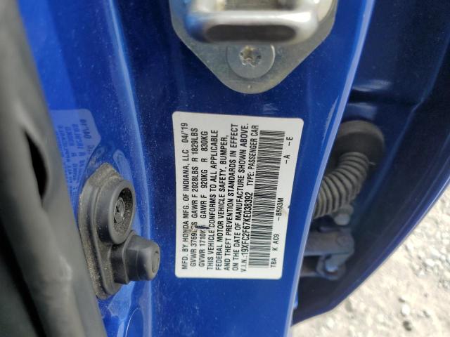 2019 HONDA CIVIC LX - 19XFC2F67KE038392