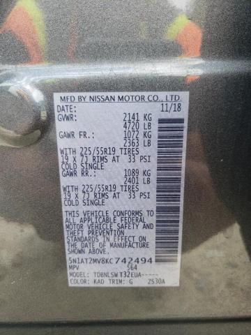 2019 NISSAN ROGUE S - 5N1AT2MV8KC742494
