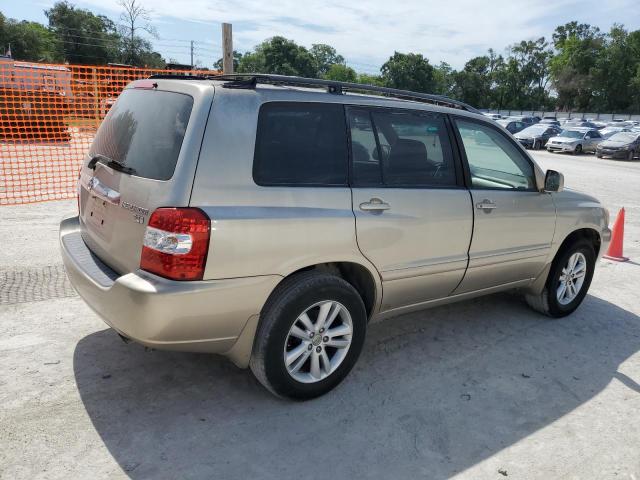 TOYOTA HIGHLANDER 2006 gold 4dr spor hybrid engine JTEDW21A260004834 photo #4