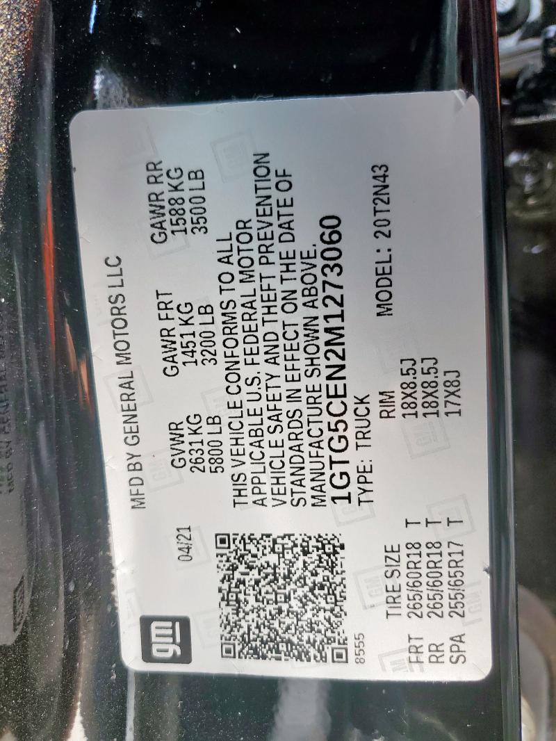 2021 GMC CANYON ELE 1GTG5CEN2M1273060
