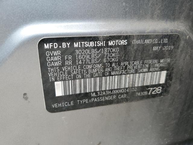 2019 MITSUBISHI MIRAGE ML32A3HJXKH014502