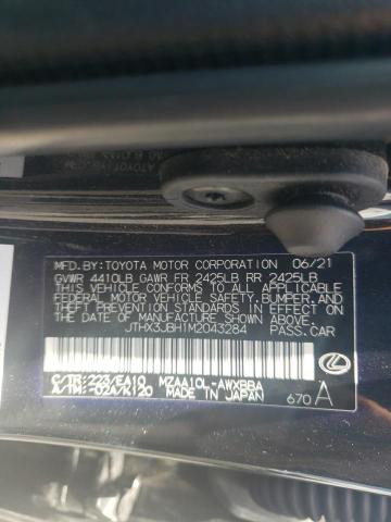 2021 LEXUS UX 200 JTHX3JBH1M2043284