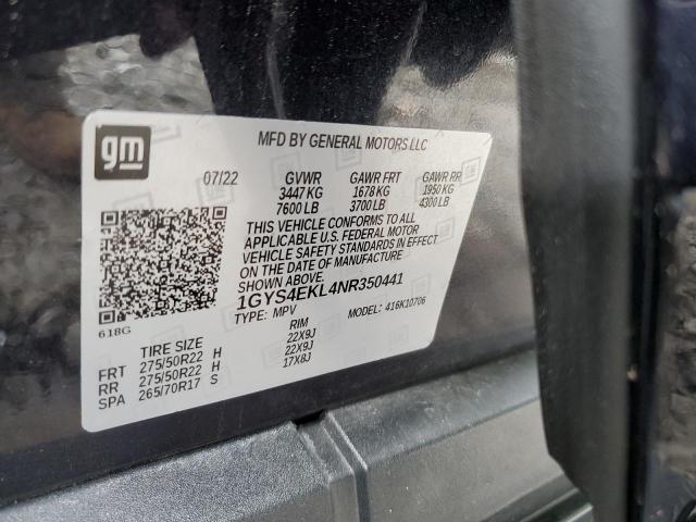 2022 CADILLAC ESCALADE S - 1GYS4EKL4NR350441
