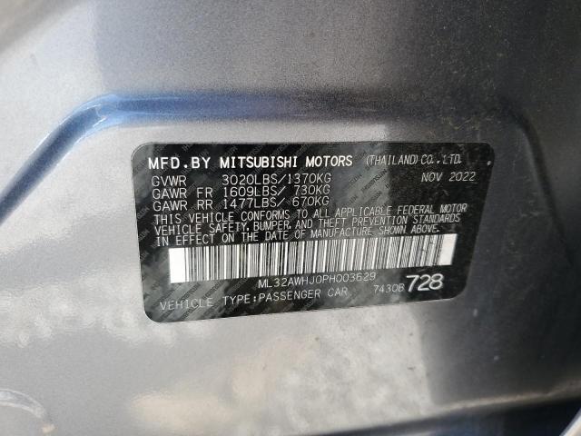 2023 MITSUBISHI MIRAGE SE ML32AWHJ0PH003629
