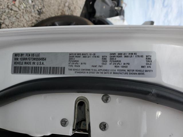 2021 RAM 1500 CLASS 1C6RR7GT3MS504954