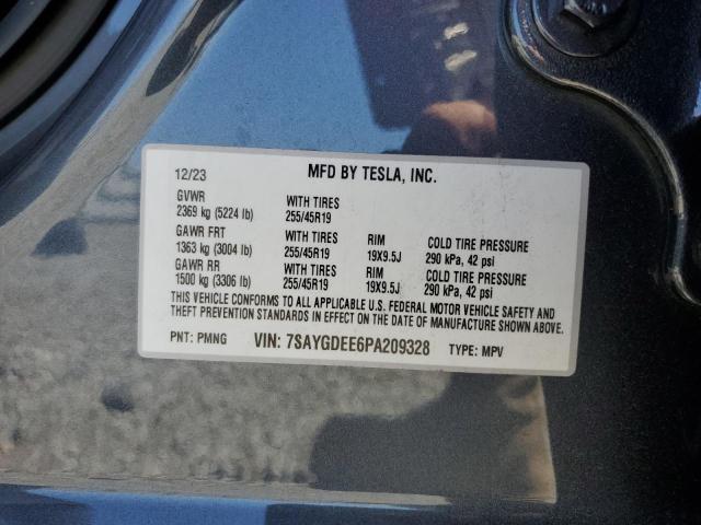 2023 TESLA MODEL Y 7SAYGDEE6PA209328
