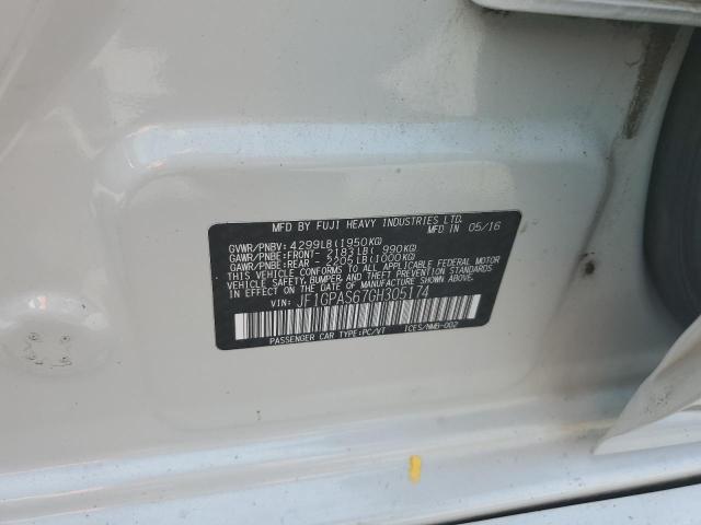 2016 SUBARU IMPREZA SP JF1GPAS67GH305174