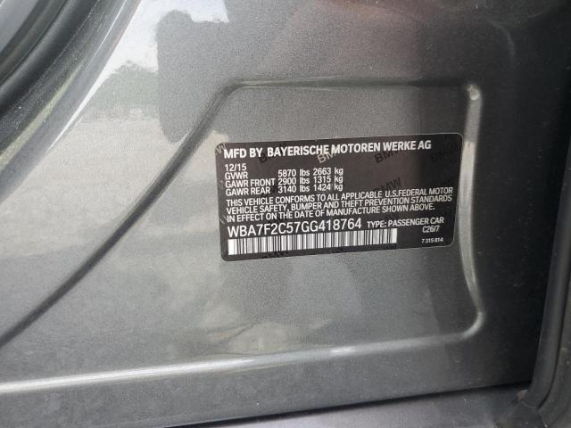 2016 BMW 750 XI - WBA7F2C57GG418764