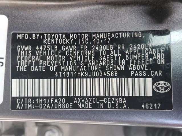 2018 TOYOTA CAMRY L - 4T1B11HK9JU034588