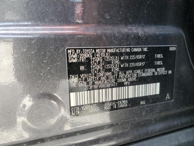 2024 TOYOTA RAV4 XLE 2T3P1RFV6RC481451