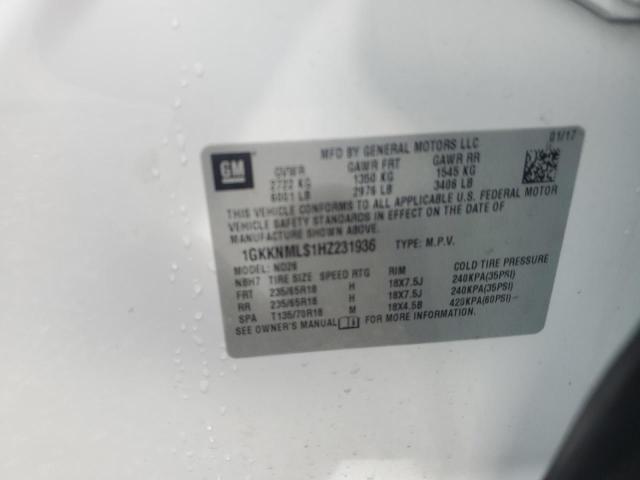 2017 GMC ACADIA SLT - 1GKKNMLS1HZ231936