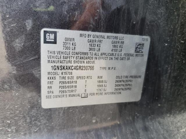 2016 CHEVROLET TAHOE K150 - 1GNSKAKC4GR230766