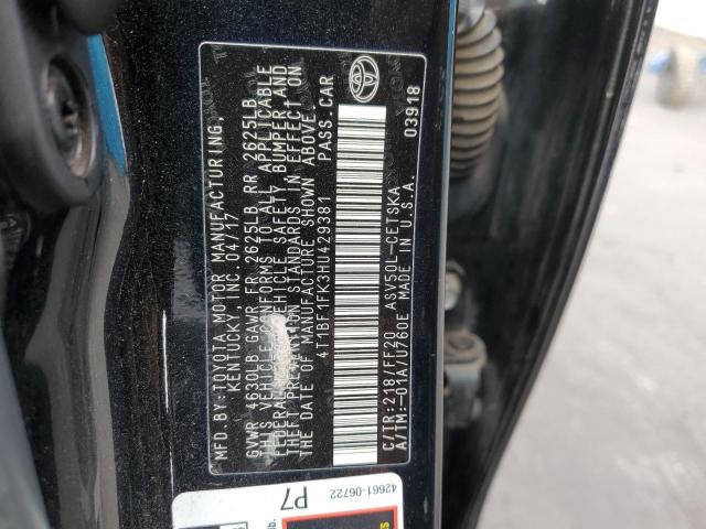 2017 TOYOTA CAMRY LE - 4T1BF1FK3HU429381