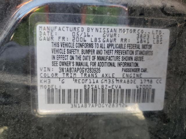 2016 NISSAN SENTRA S - 3N1AB7AP0GY283926