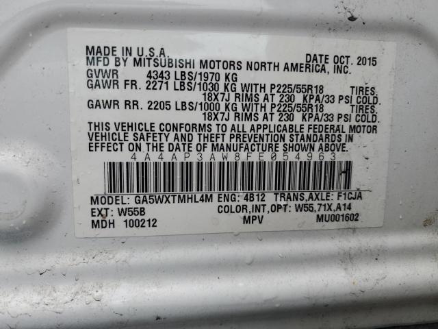 2015 MITSUBISHI OUTLANDER 4A4AP3AW8FE054963