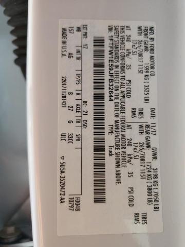 2018 FORD F150 SUPER - 1FTFW1E59JFB32644