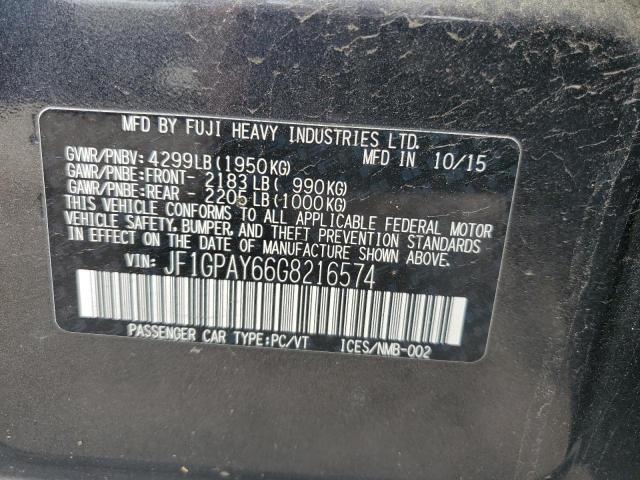 2016 SUBARU IMPREZA SP JF1GPAY66G8216574