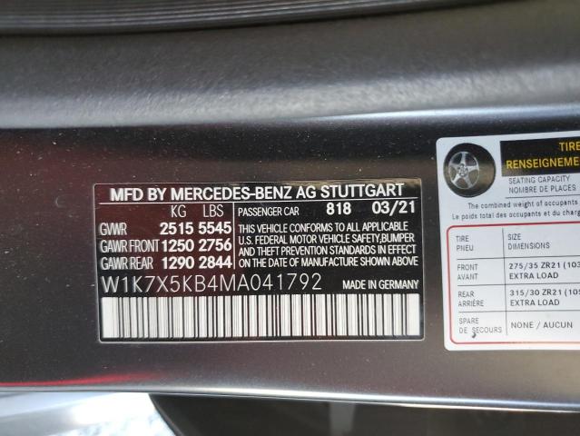 2021 MERCEDES-BENZ AMG GT 43 - W1K7X5KB4MA041792
