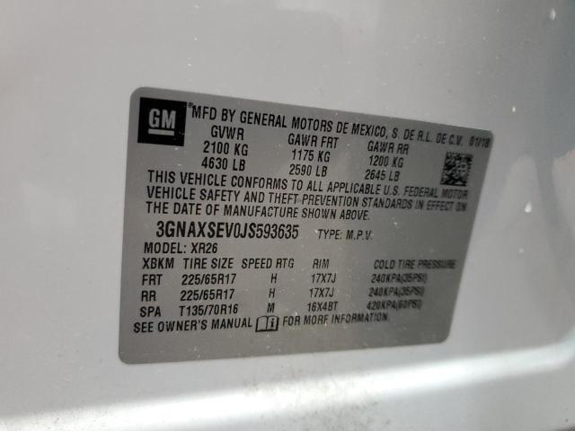 2018 CHEVROLET EQUINOX LT - 3GNAXSEV0JS593635