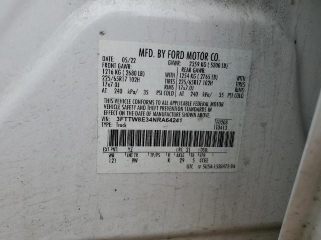 2022 FORD MAVERICK X 3FTTW8E34NRA64241