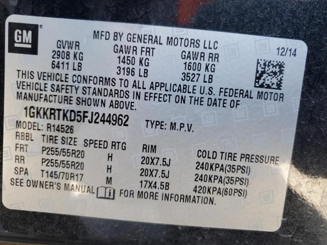 2015 GMC ACADIA DENALI 1GKKRTKD5FJ244962