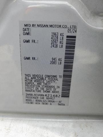 2024 NISSAN ALTIMA SR 1N4BL4CV4RN421482