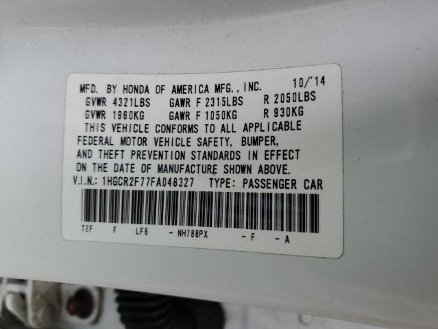 2015 HONDA ACCORD EX - 1HGCR2F77FA048327